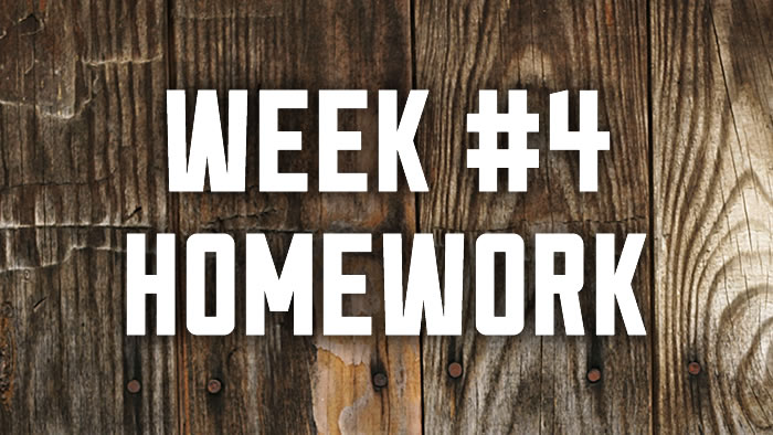 Week #4: Spiritual Disciplines Homework