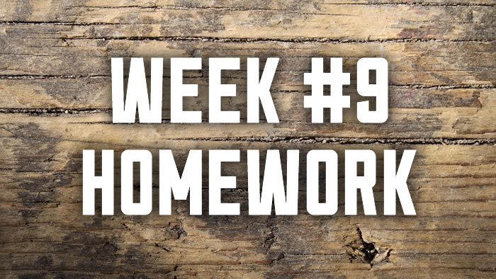 Week #9: Worship Homework